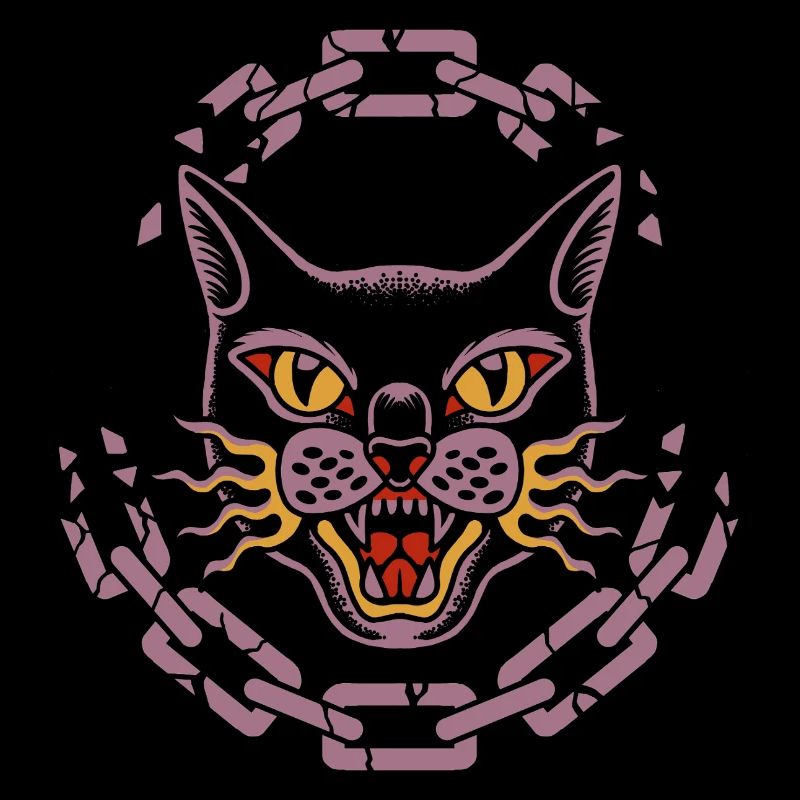 Wilde Katze Tattoo Stil