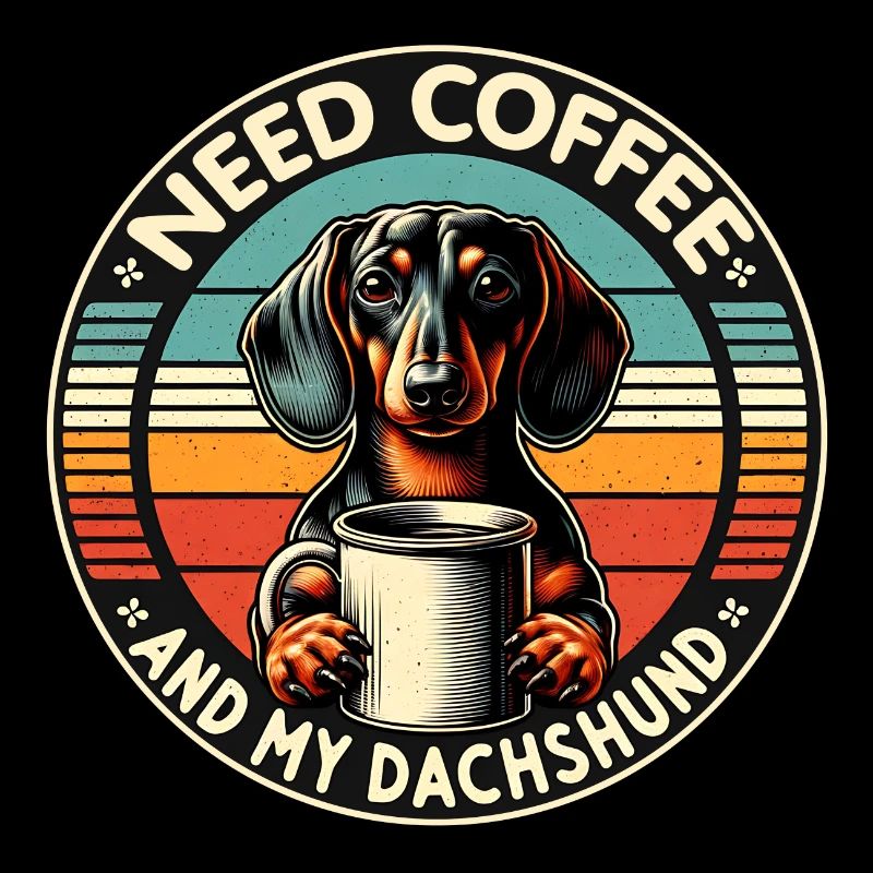 J’ai juste besoin de café et de mon teckel