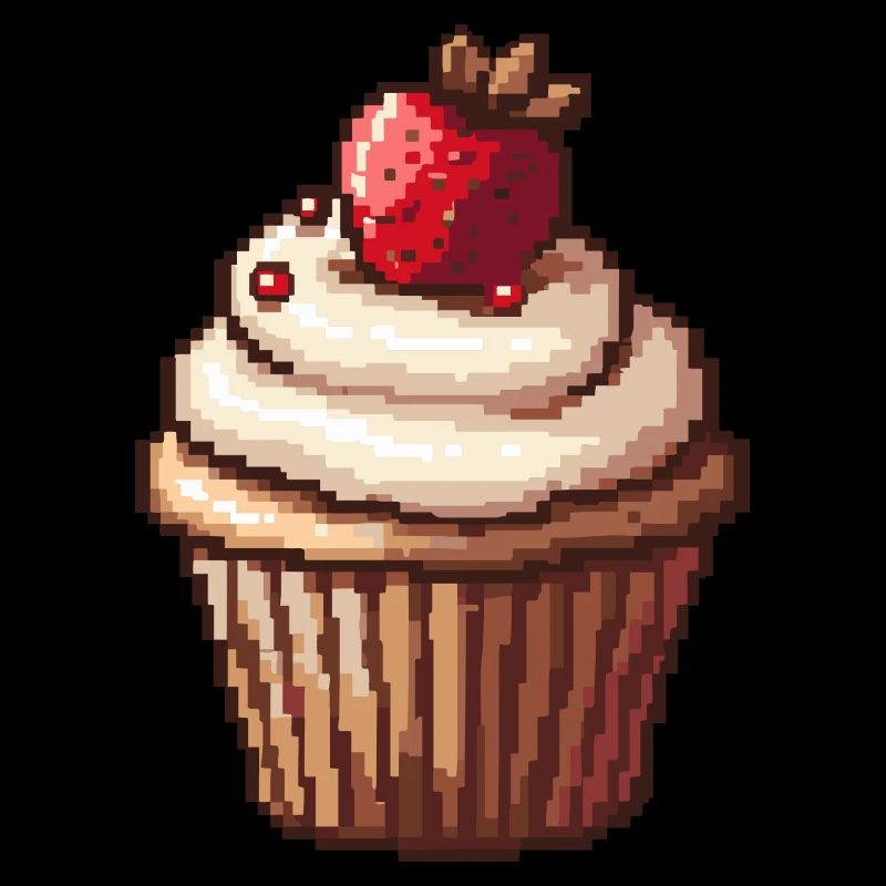 Icône de pixel de muffin