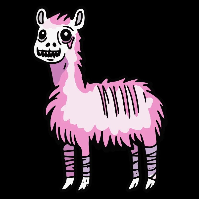 Alpaka Llama Halloween Comic Lustig