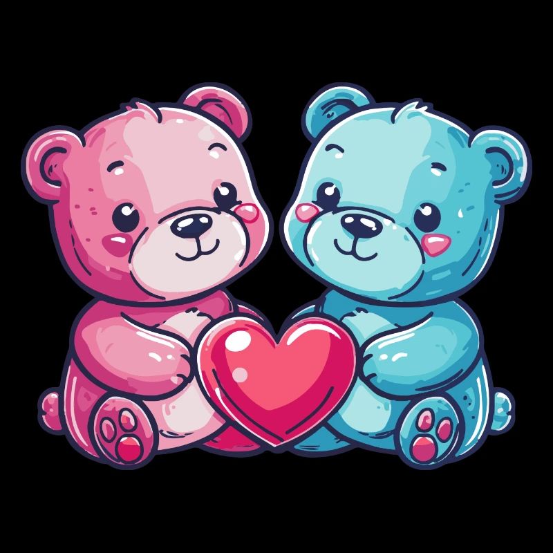 Bär Paar Liebe Valentinstag