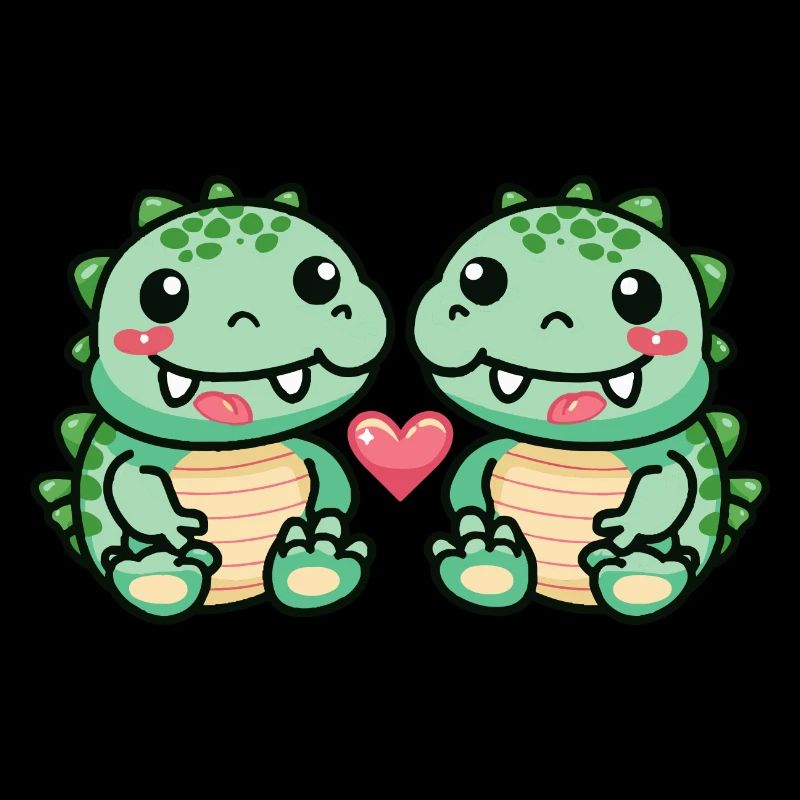 Alligator Paar Liebe Valentinstag