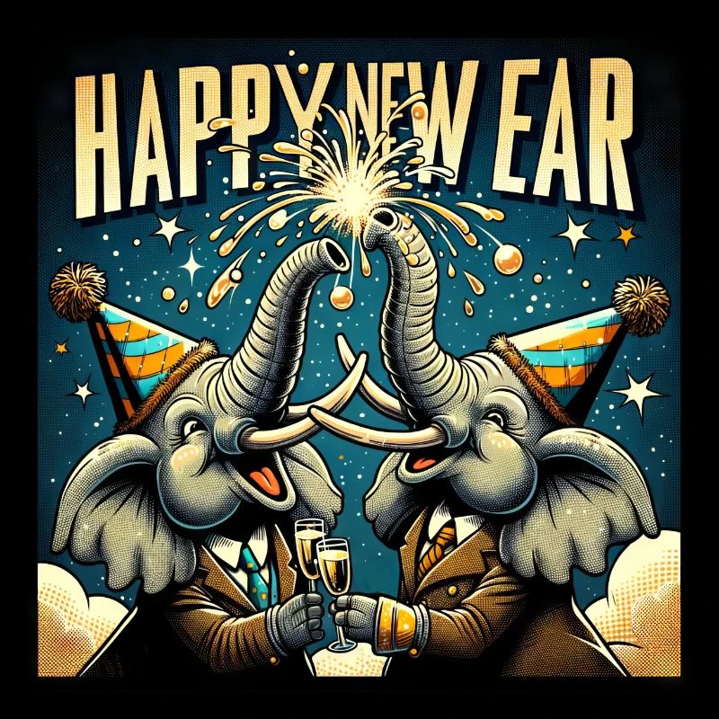 New Year's Eve Elephant Bump