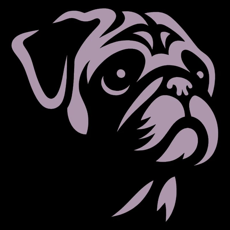 Pug Silhouette Pet Minimalist Elegant