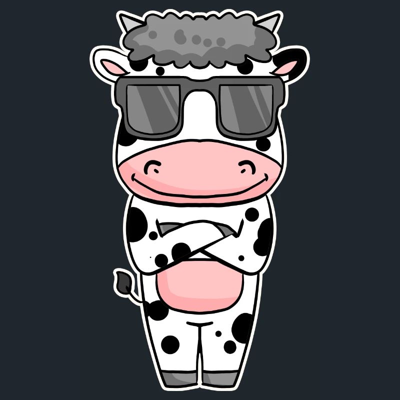 coole Kuh mit Sonnenbrille