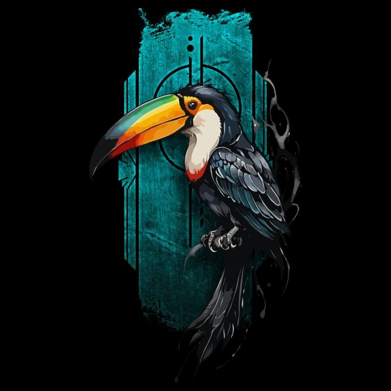 Oiseau toucan coloré dans le paradis tropical