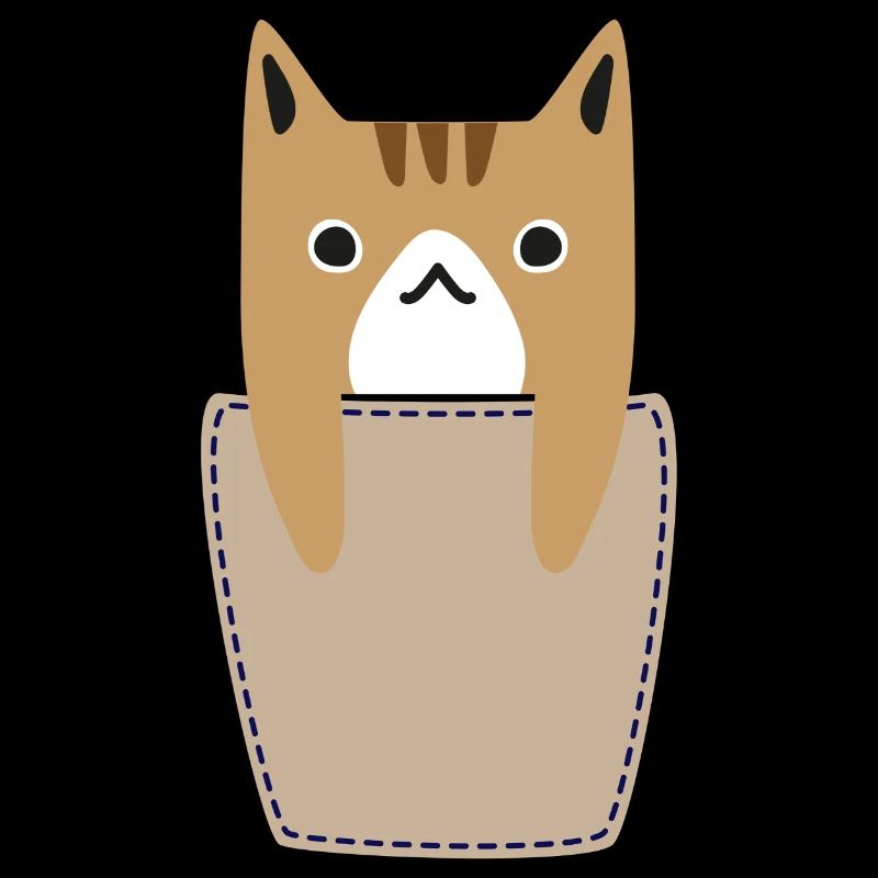 Brusttasche mit Katze