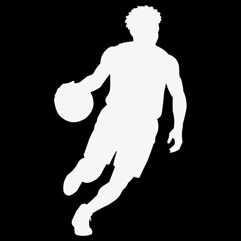 Silhouette de basket sautée