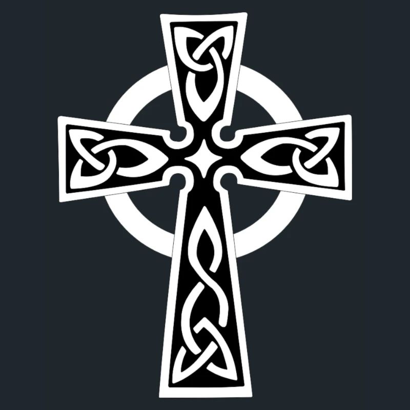 Keltisches oder Keltisches Kreuz weiß