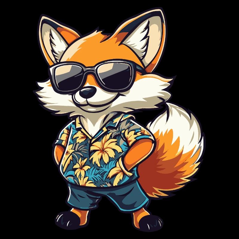 Fox Comic Funny Summer