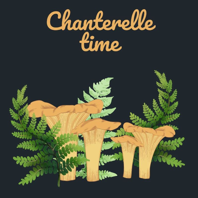 Girolles dans une forêt