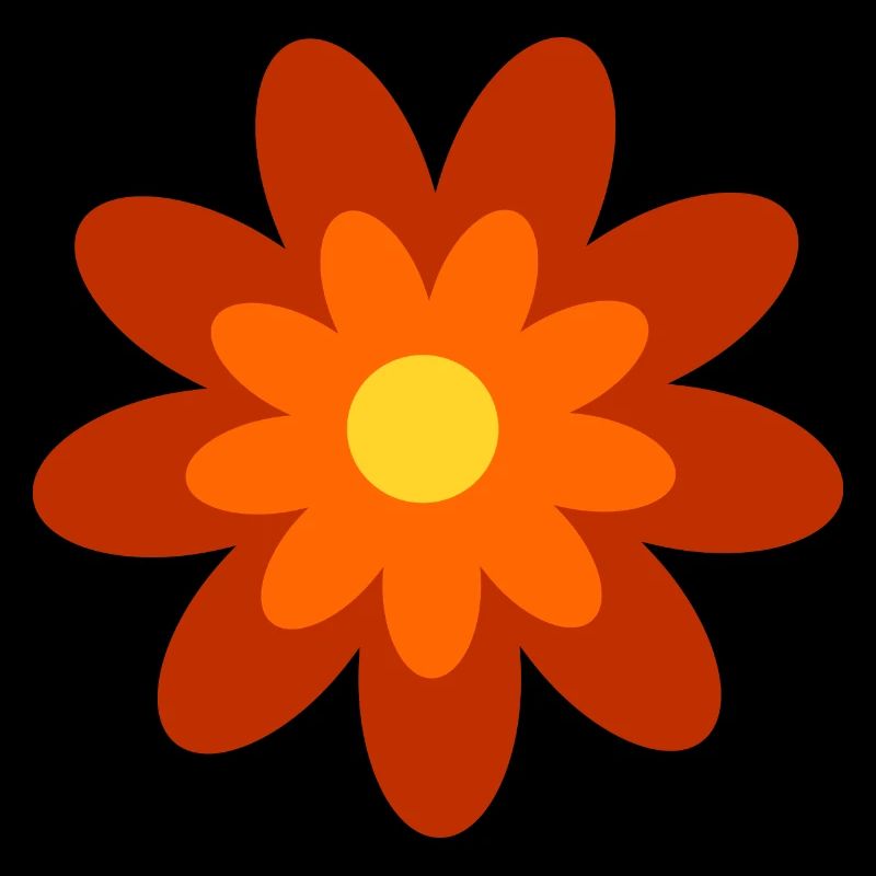 70er Jahre Blume Muster