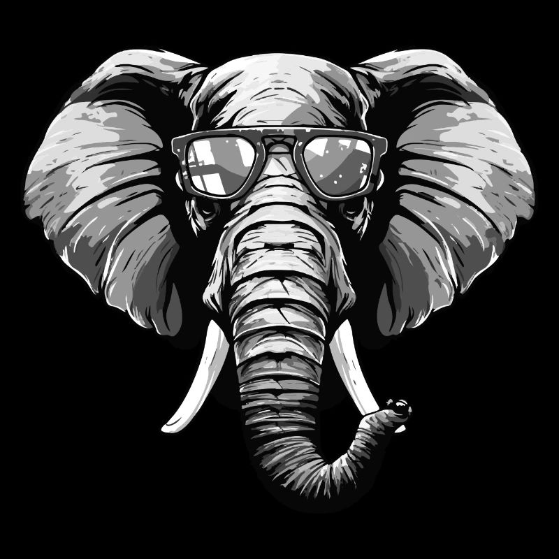 Elephant Hipster Cool Party