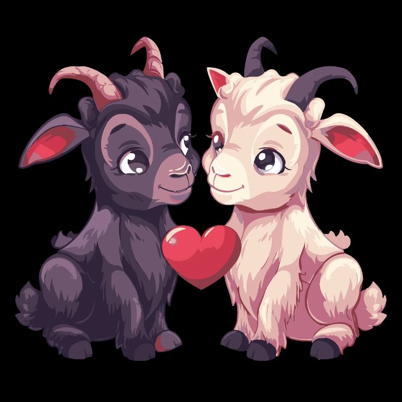 Ziege Herz Valentinstag