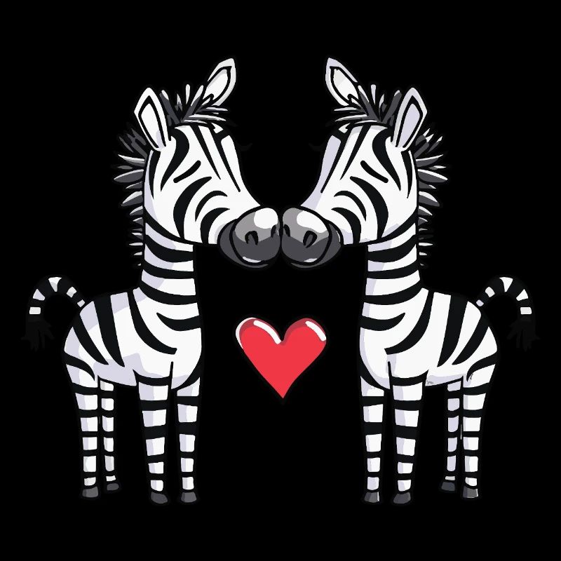 Zebra Paar Herz