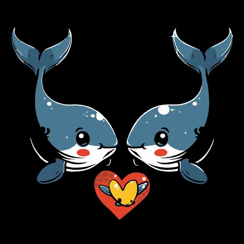 Couple baleine Saint-Valentin
