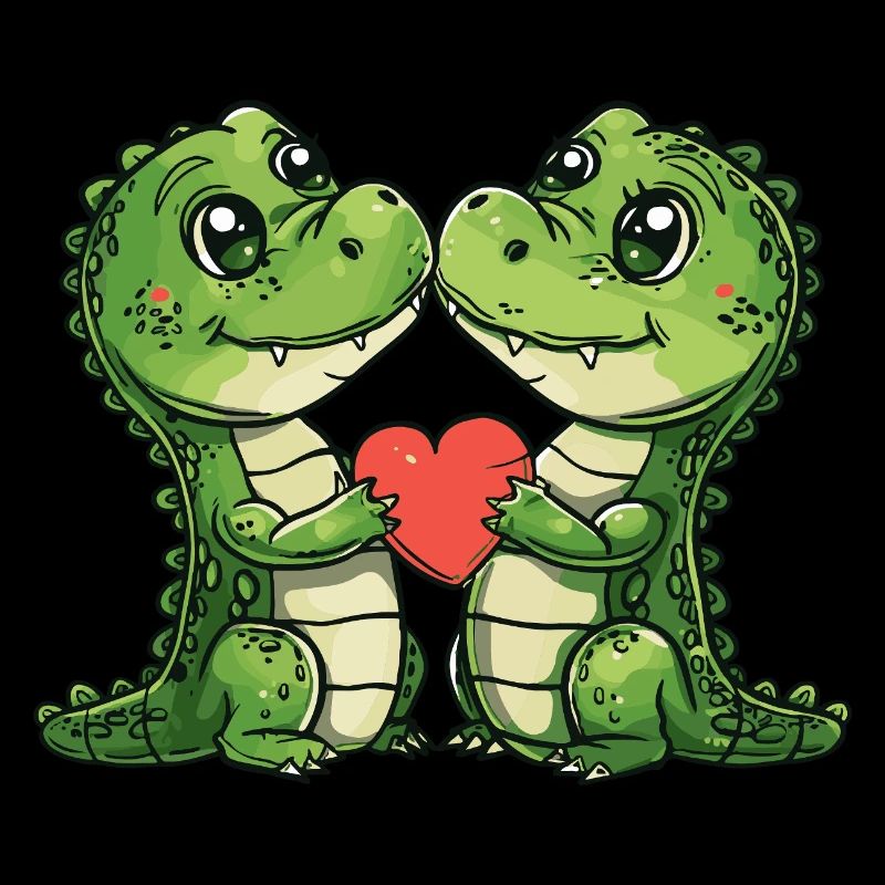 Alligator Couple Love