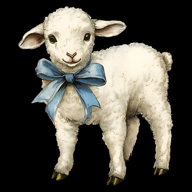 Vintage Lamm Cottagecore Nostalgie Ostern