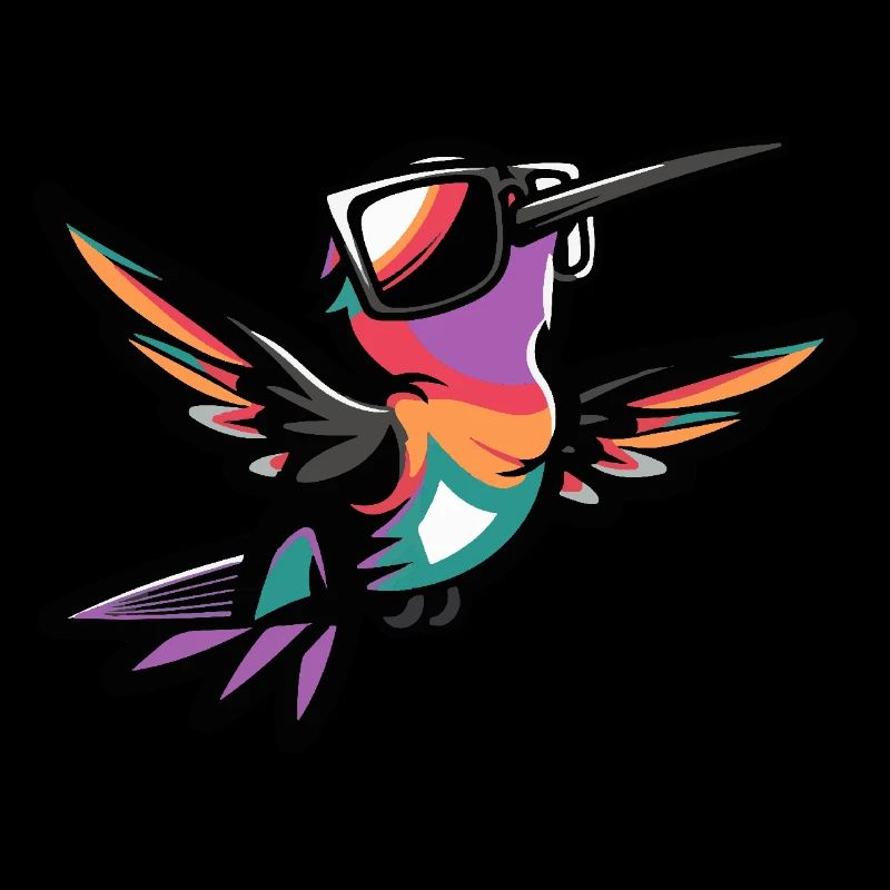 Kolibri Vogel Cool Comic