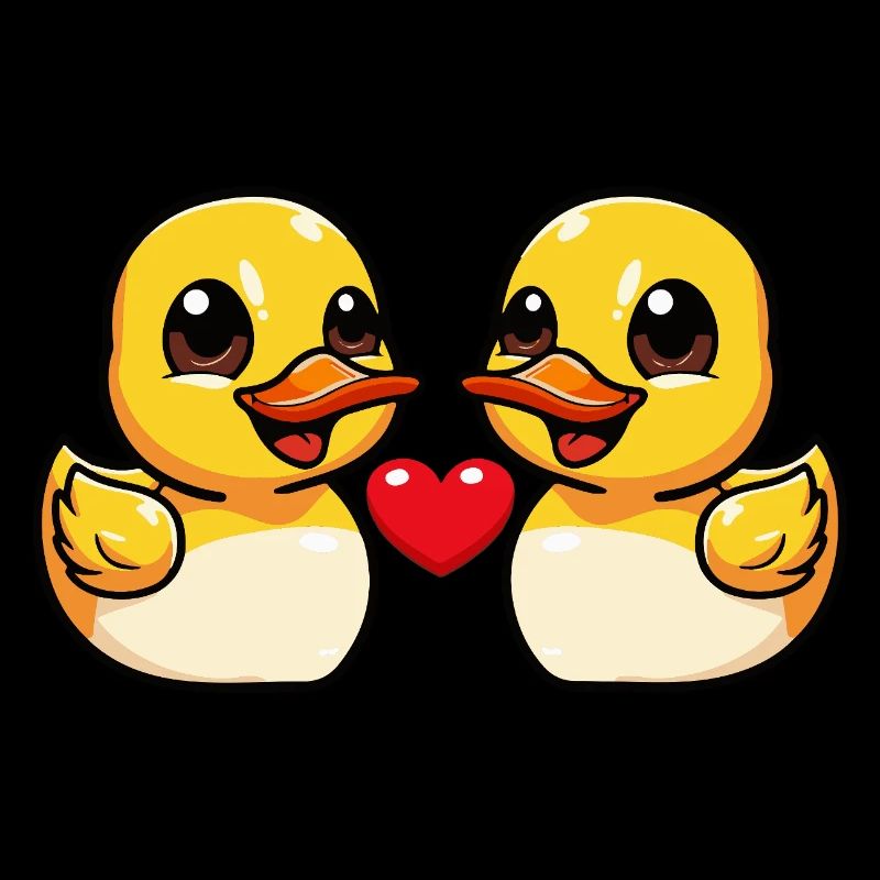 Canard Couple Saint-Valentin