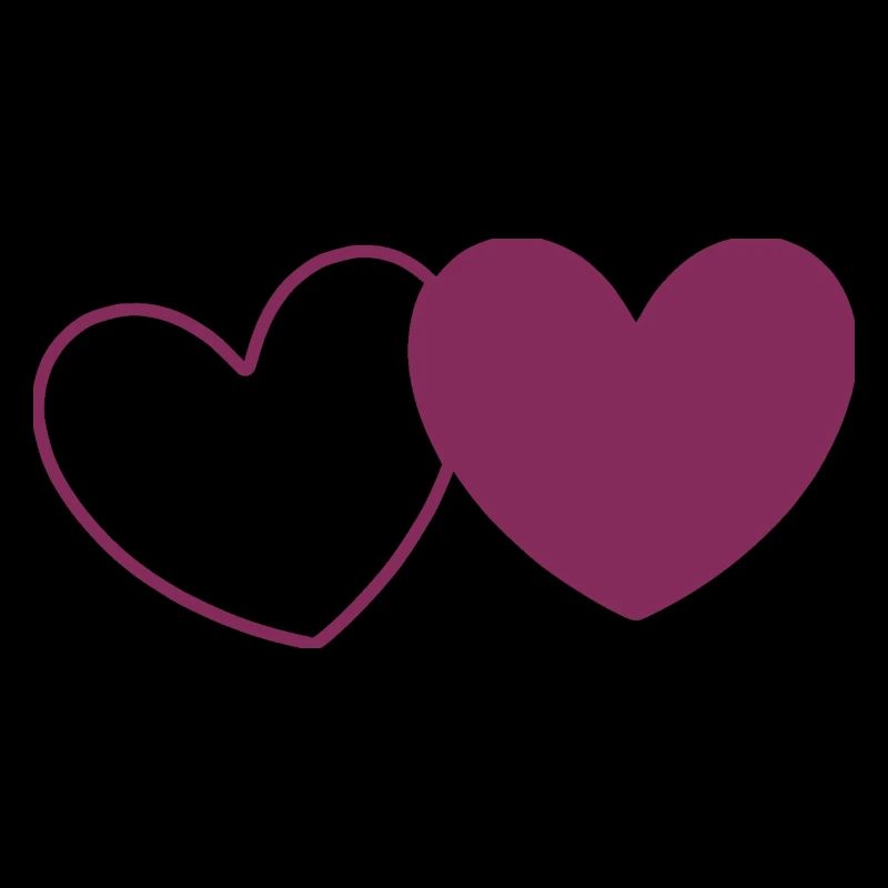 Saint Valentin Coeur Violet