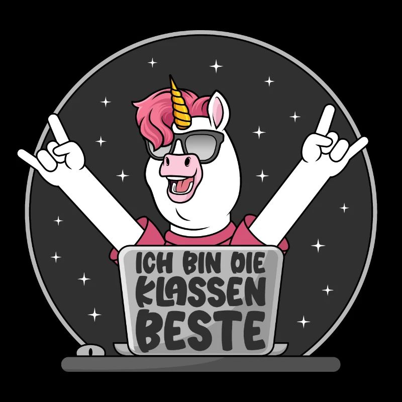 Einhorn PC Beste Schule Ich bin die Klassenbeste
