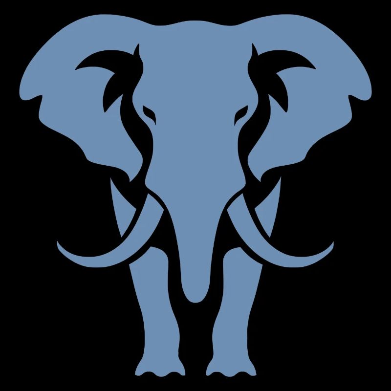 Logo blanc Elephant Silhouette
