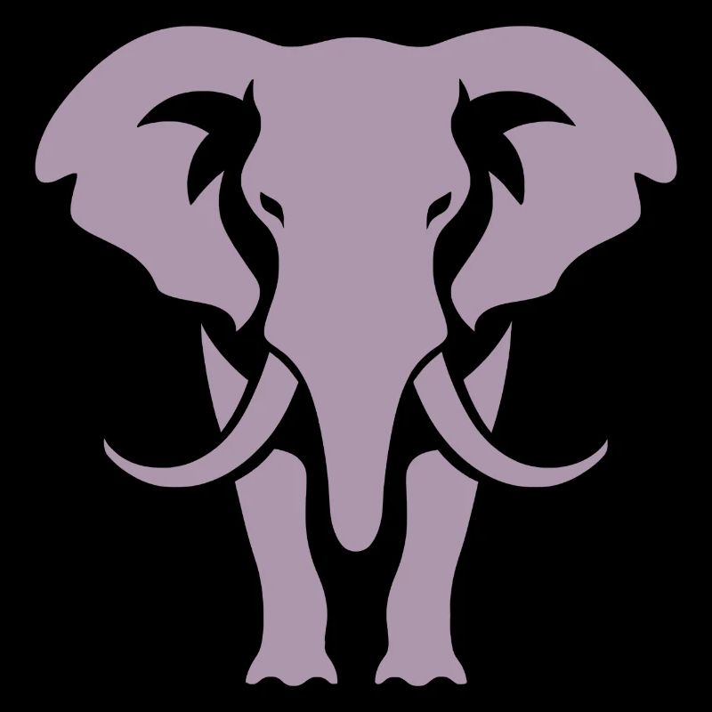Silhouette d’éléphant Logo blanc