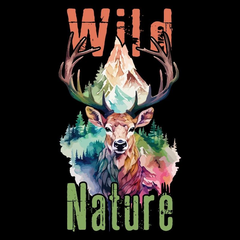 Hirsch Geweih Tier Wald Wildnis Berge Wild Nature