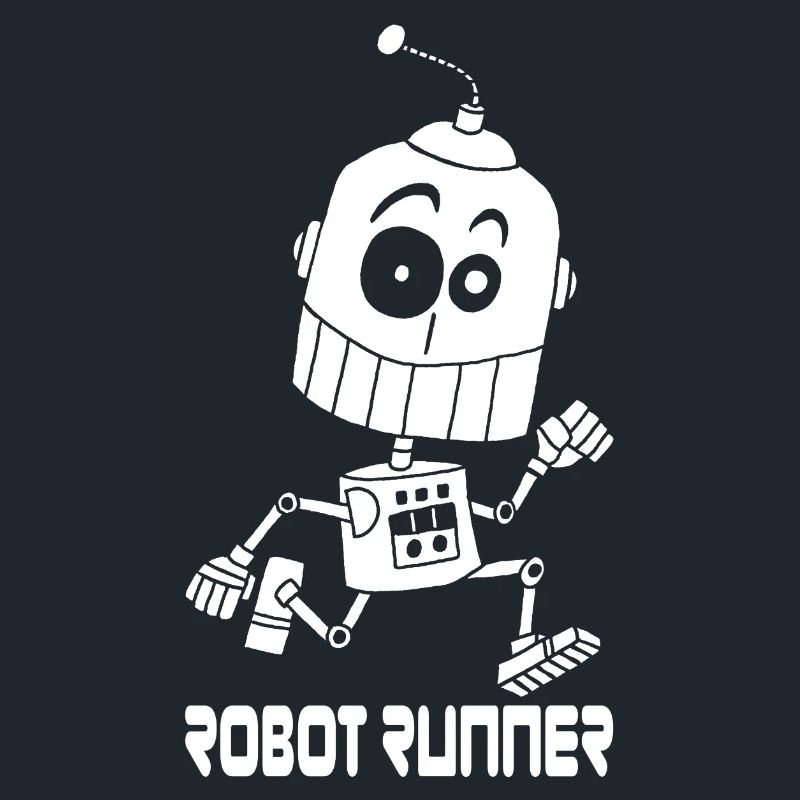 Weißer Laufroboter