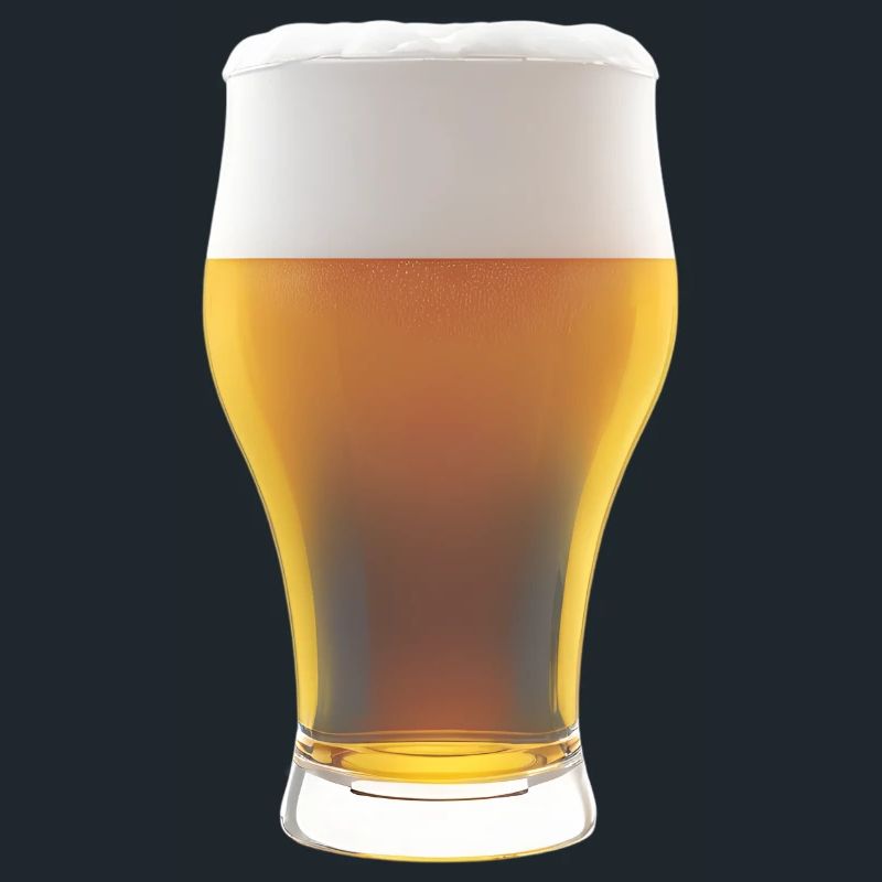 Biergradienten Glas mit Schaum