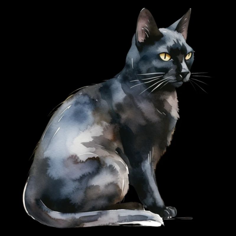 Chat Sorcier – Mysticisme à l’aquarelle