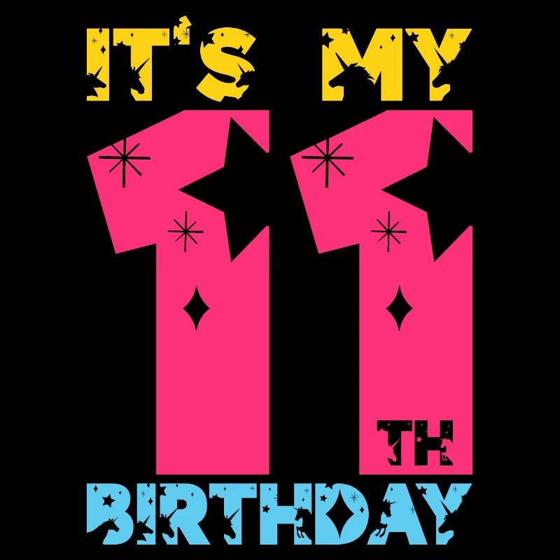 IT'S MY 11th BIRTHDAY EINHORN 11. GEBURTSTAG