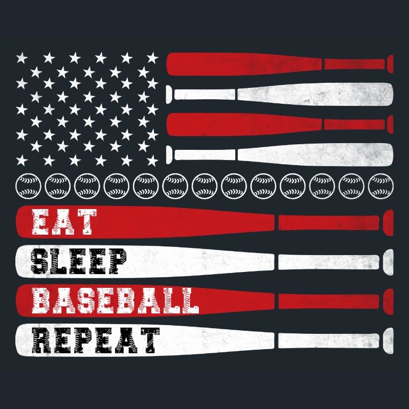 Eat Sleep Baseball Repeat Baseball Player Funny