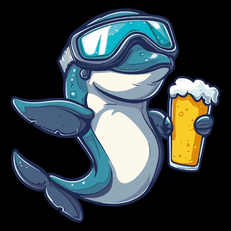 Dolphin Après-Ski Bière Bande dessinée