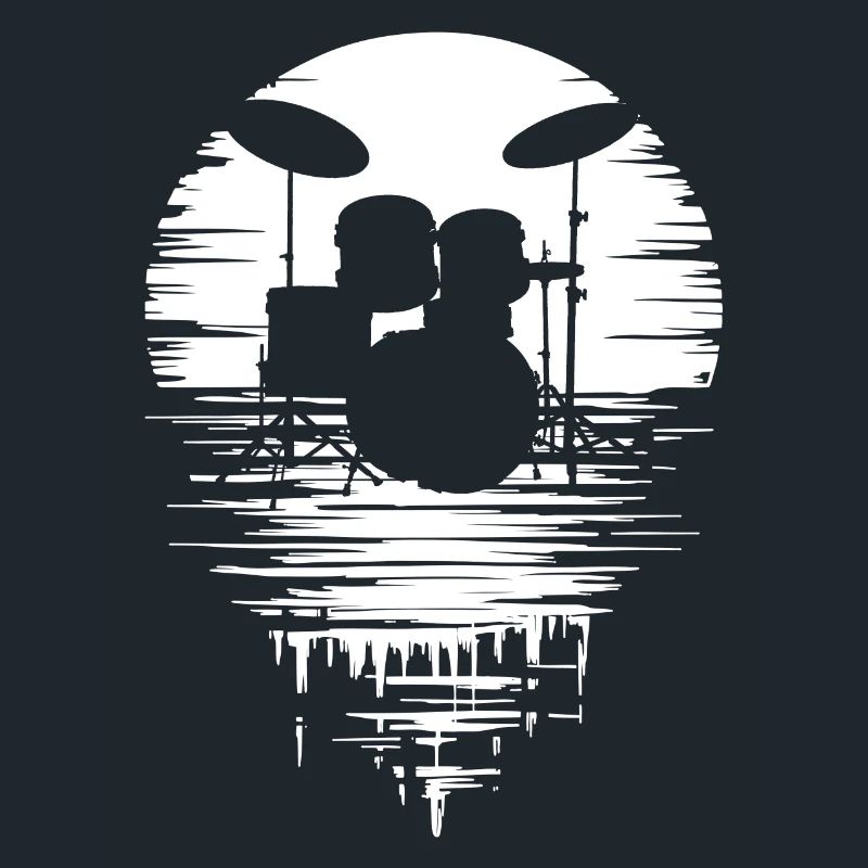 Batterie Silhouette Drum avec réflexion