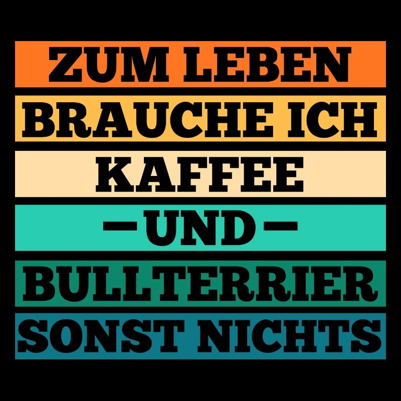 Hund Kaffee Bullterrier