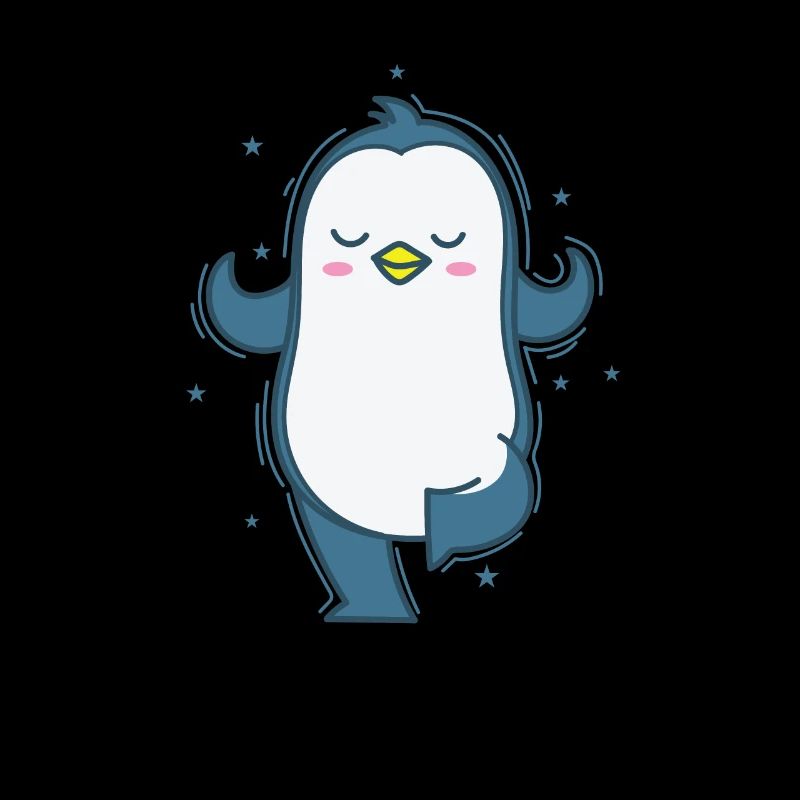 Pinguin beim Joga oder Meditieren Antarktis