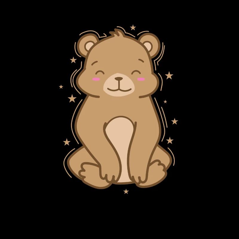 Bear Makes Yoga Forest Animal