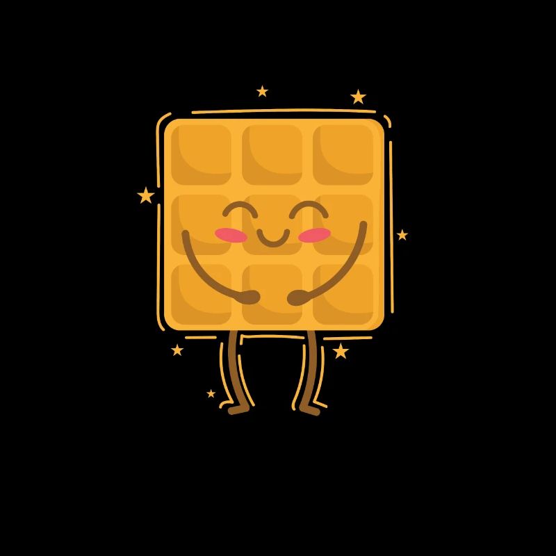 Waffel freut sich Gebäck Bäcker