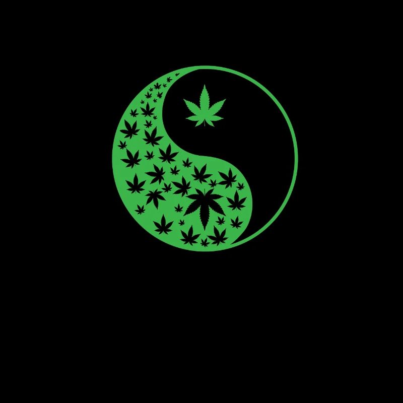Symbole Yin et Yang de la marijuana