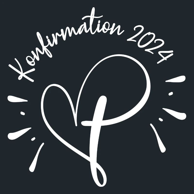 Konfirmation 2024 Mädchen Kirche Glaube Kreuz Herz