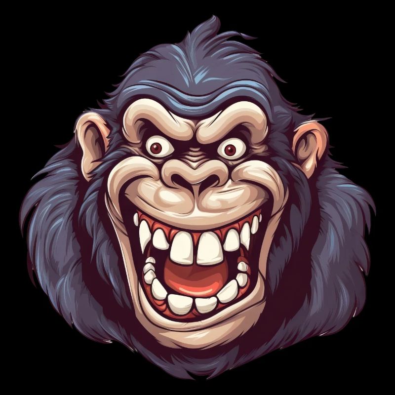 Cri de gorille en colère - Kawaii Primate Design
