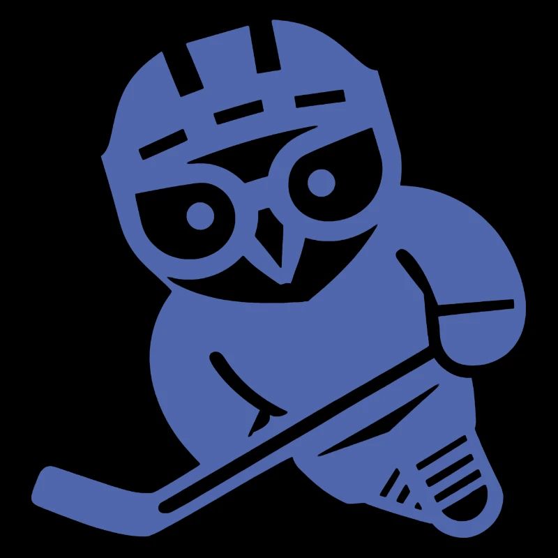 Eishockey Eule Silhouette Schneeeule Spieler