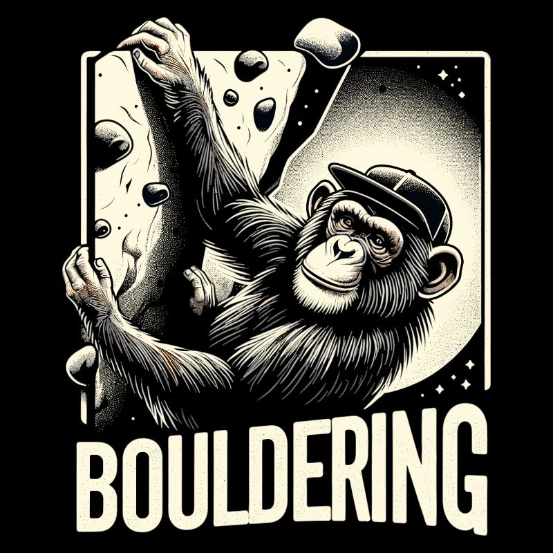 Bouldern Schimpanse Klettern Geschenk
