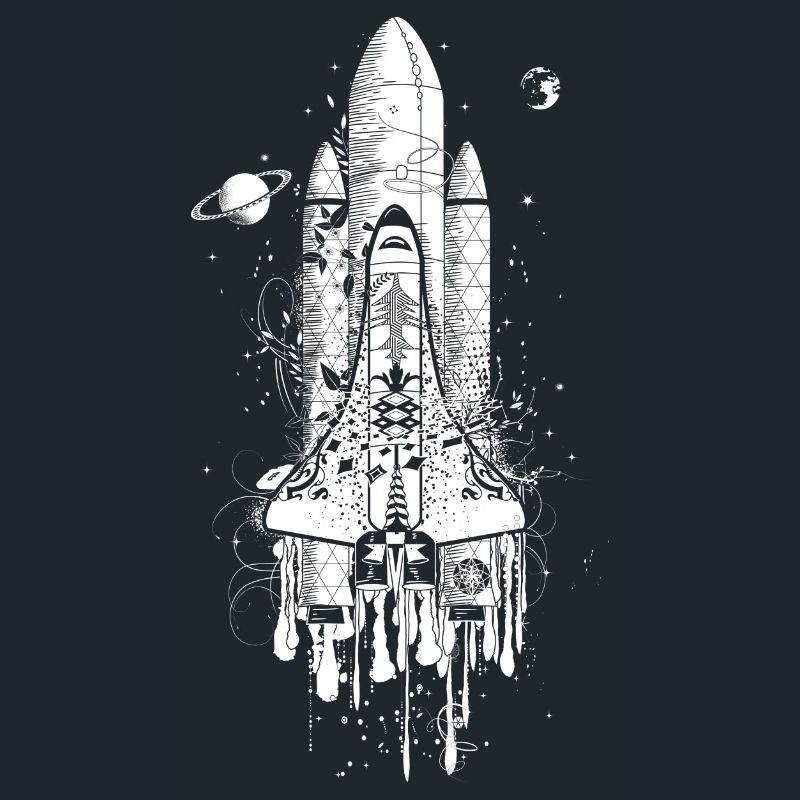 fantasievoll gestaltetes Space Shuttle