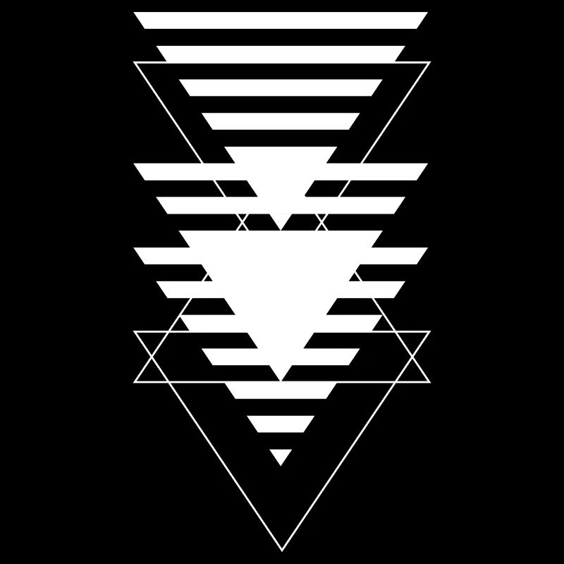 Motif géométrique triangulaire superposé