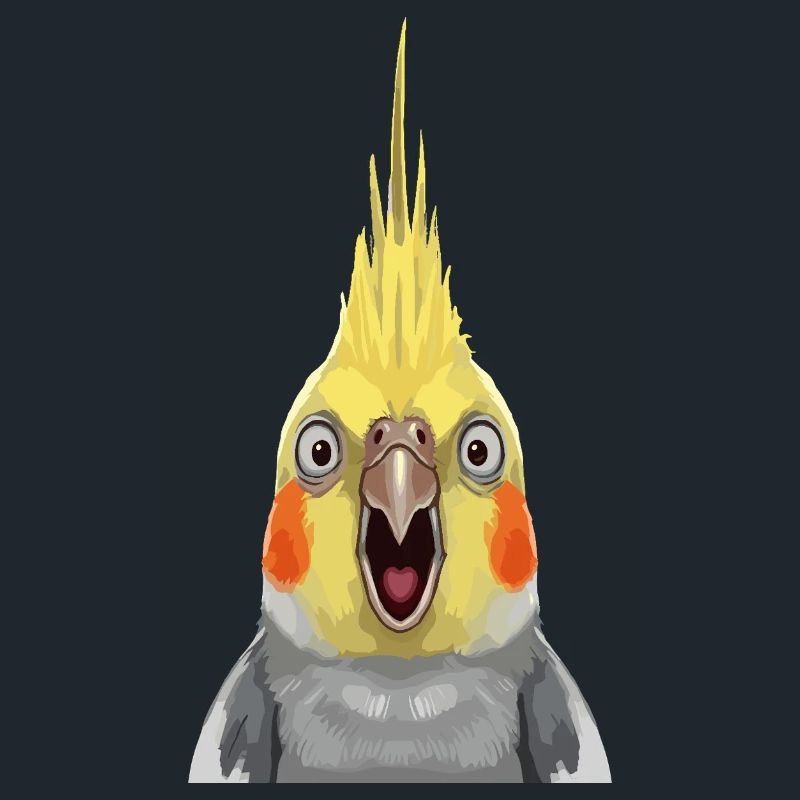 Estampe pop expressive de calopsitte