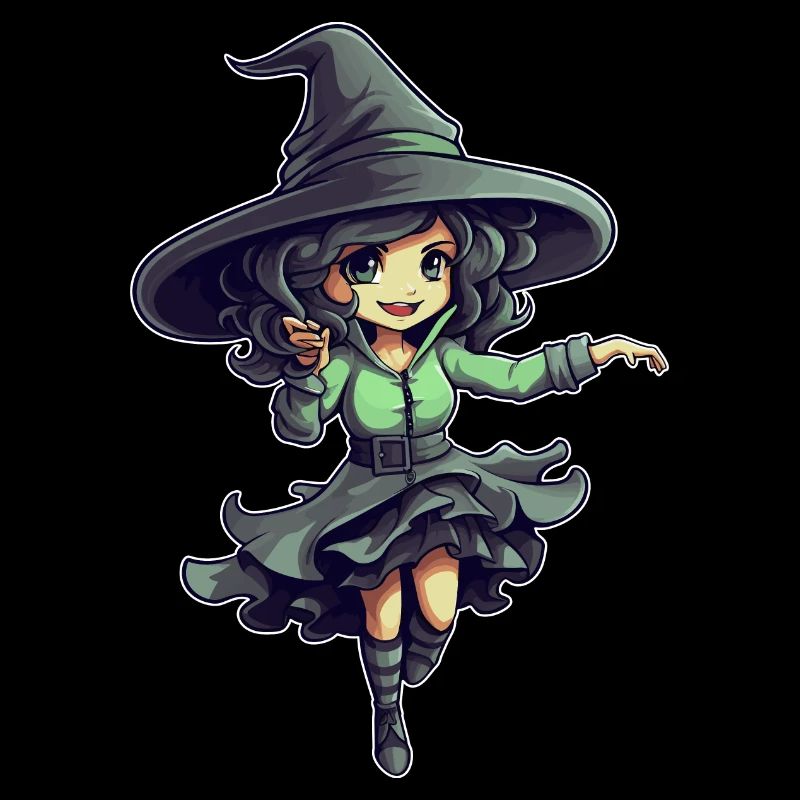 Halloween Design süße Hexe