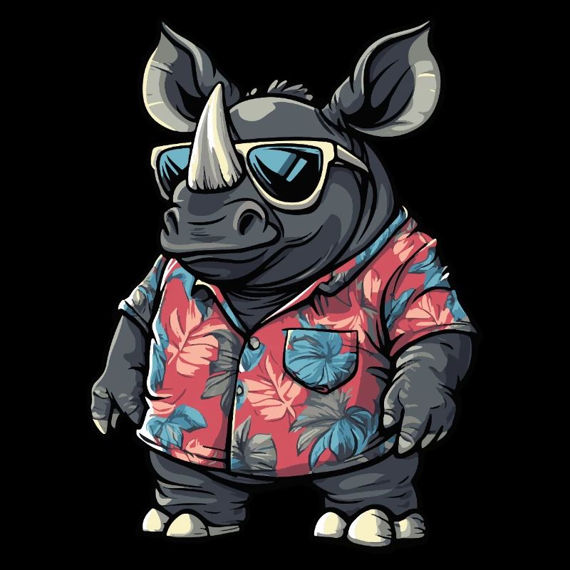 Rhino Funny Summer